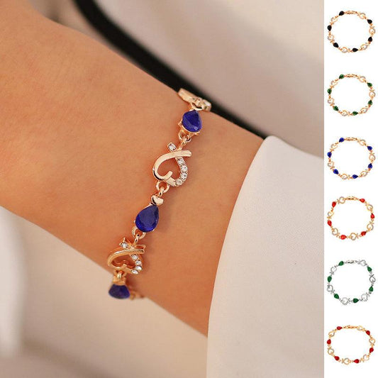 Rhinestones Heart-shaped Love Bracelet | Daily Wear