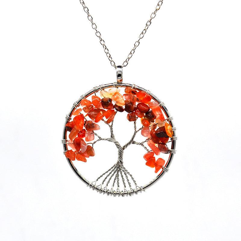 Kabala Life Tree Necklace | Fashion Jewelry Agate Chain