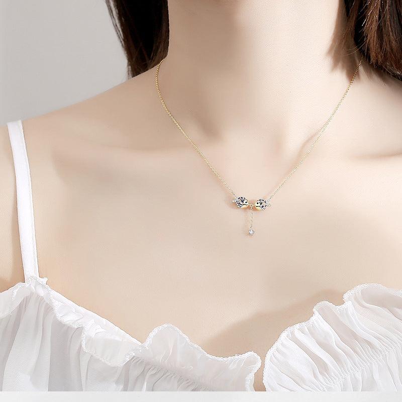 Cute Zircon Fish Necklace | Fashion Jewelry