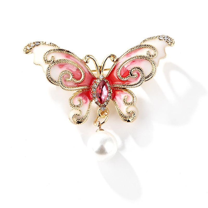 Elegant Butterfly Brooch | Daily Wear Red