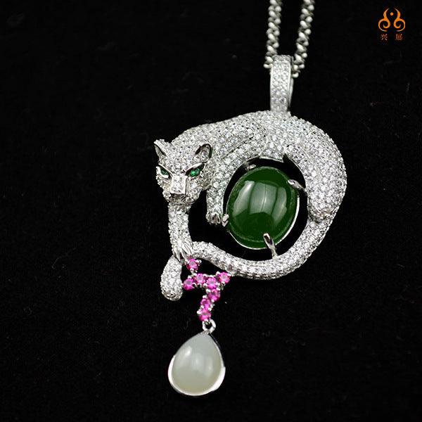 Silver Inlaid Jade Jewelry Set | Daily Wear