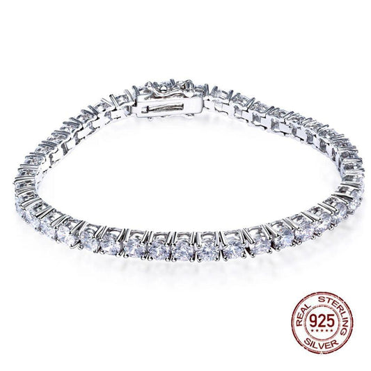 Tennis Chain Bracelet in S925 Sterling Silver | Daily Wear 15CM 925 Silver