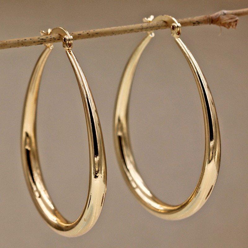 Geometric Oval Earrings | Daily Wear