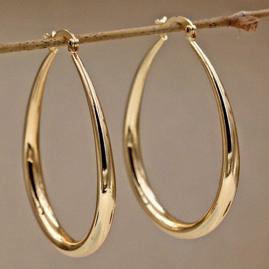 Geometric Oval Earrings | Daily Wear