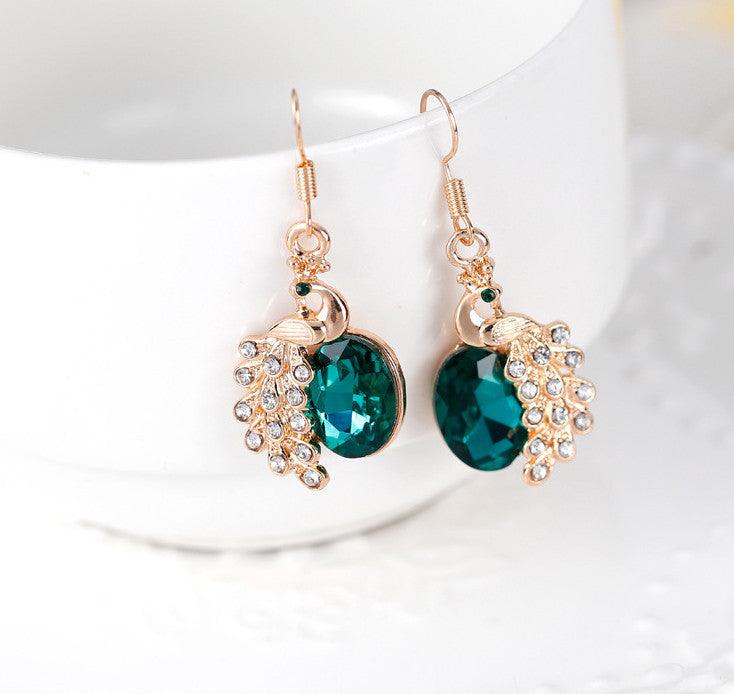 Peacock Rhinestone Two Piece Necklace | Daily Wear