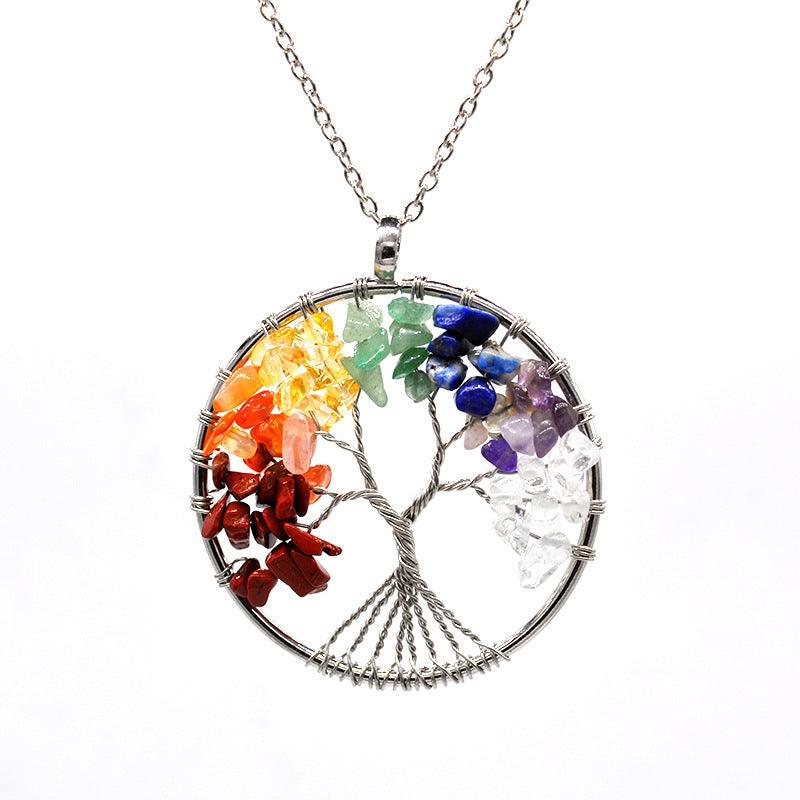 Kabala Life Tree Necklace | Fashion Jewelry 7 Colorful Chain