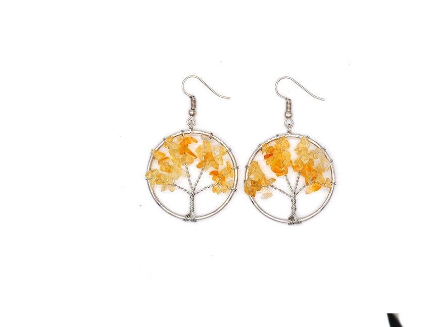 Crystal Tree Wishing Tree Earrings - Fashion Wear