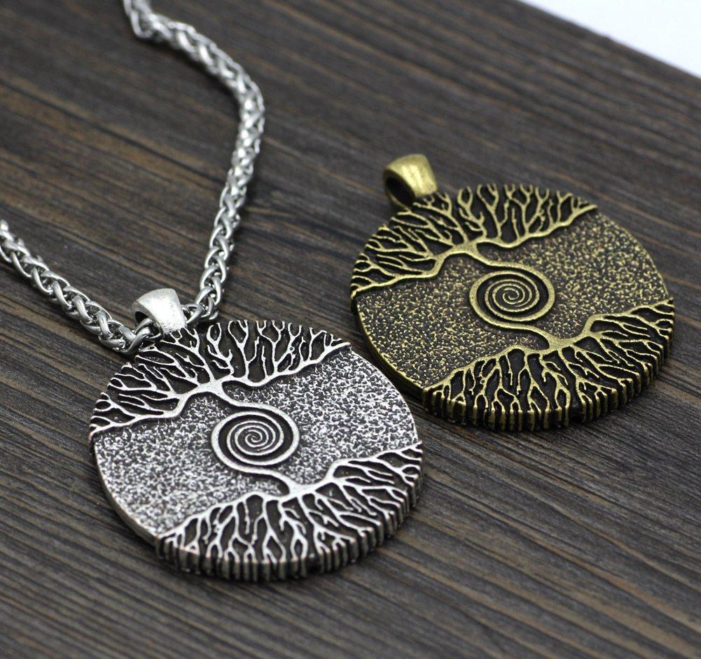 Double-Sided World Tree Pendant Necklace | Fashion Wear