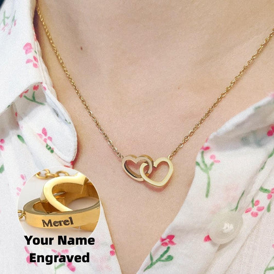 Double Heart Forever Necklace - Fashion Jewelry