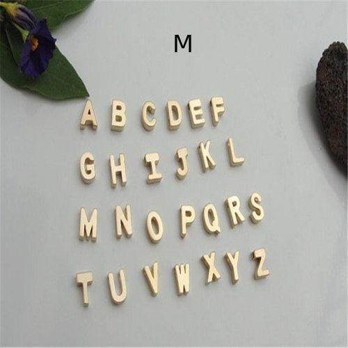 Peach Heart Shaped Letter Necklace | BoldlyBeautifuls Golden M