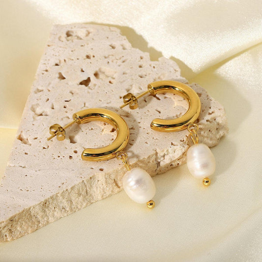 Korean Flower Pearl Earrings 2025