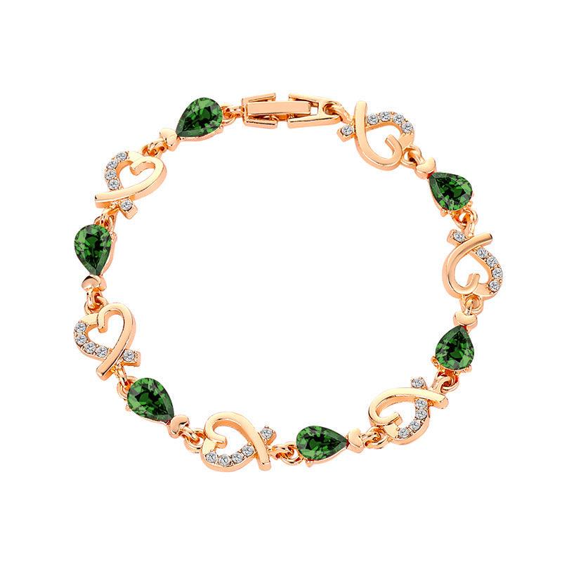 Rhinestones Heart-shaped Love Bracelet | Daily Wear A