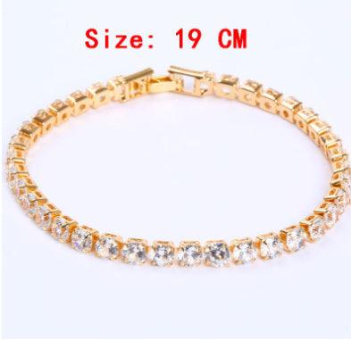 Cubic Zirconia Tennis Bracelet | Daily Wear White 19cm