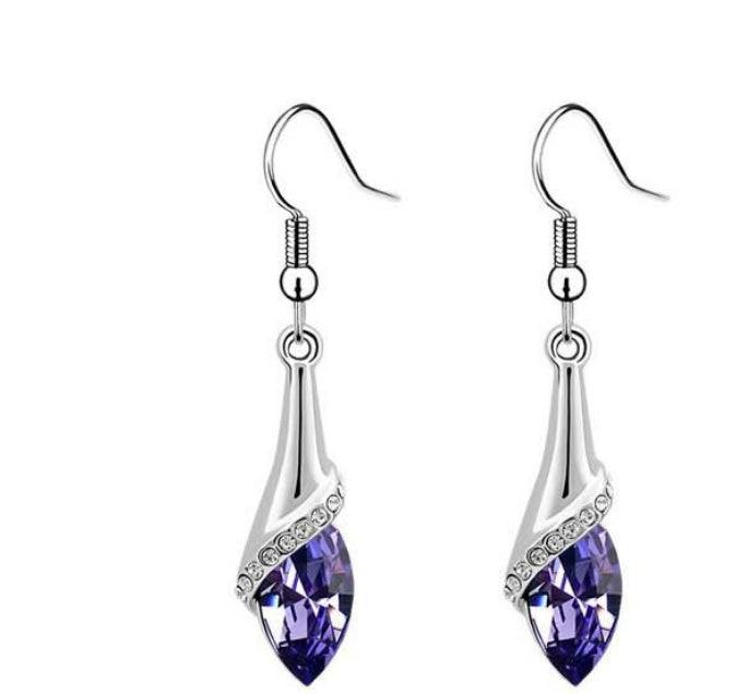 Angel Elf Earrings, Necklace, Bracelet Set Violet