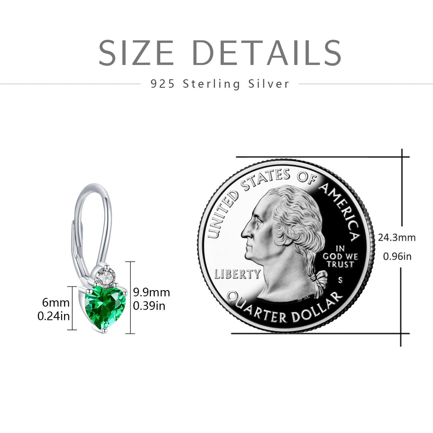 Hypoallergenic Heart Zirconia Earrings | Daily Wear