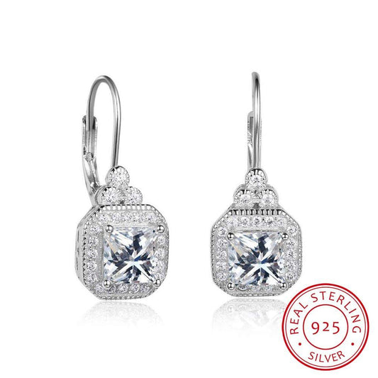S925 Sterling Silver Rhinestone Earrings EA102021 S925