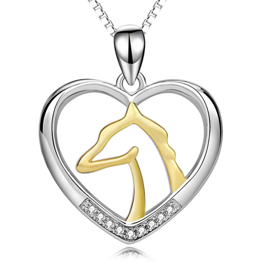 Horse Head Pendant Necklace In 925 Sterling Silver default