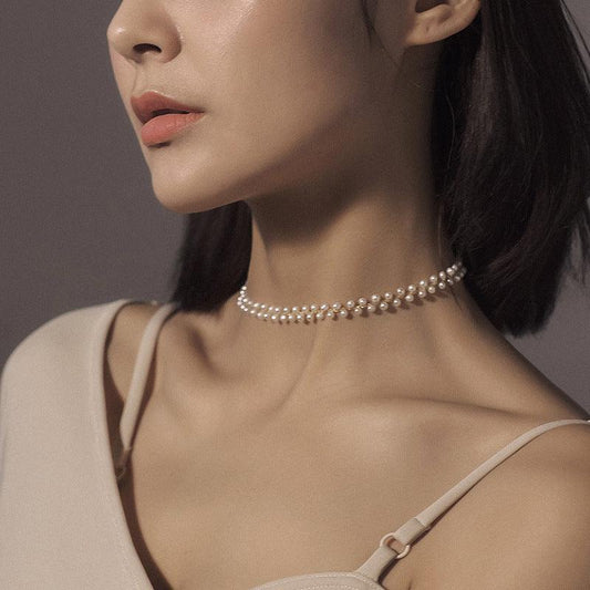 Hand-woven Pearl Necklace | Fashion Wear White
