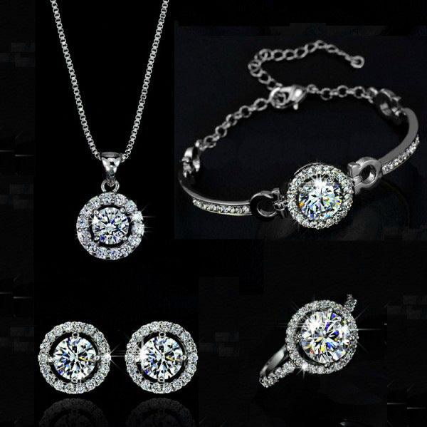 Elegant Versatile Jewelry Set | Daily Wear Silver Set of 4