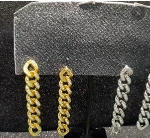 Simple Long Exquisite Water Drop Zircon Earrings for Women Gold
