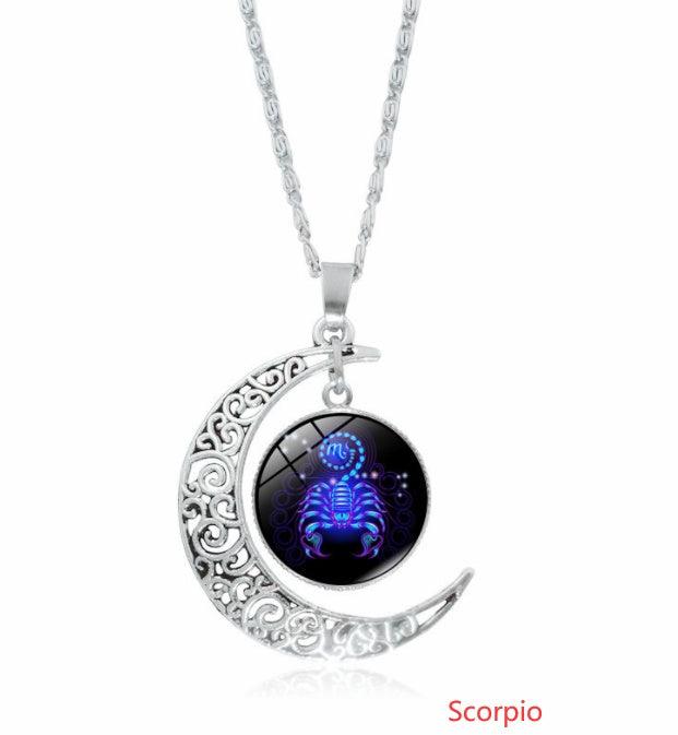 12 Constellation Moon Pendant Necklace | Daily Wear 5