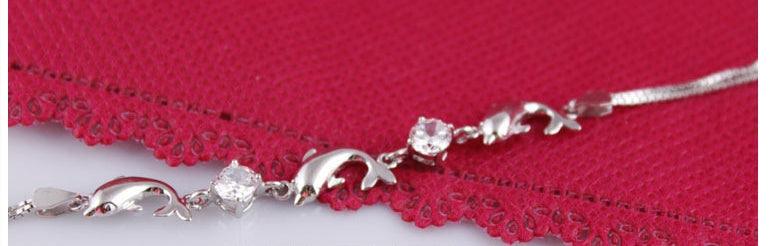 925 Sterling Silver Dolphin Bracelet | Daily Wear White