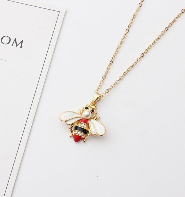 Summer Lady Bee Pendant Necklace