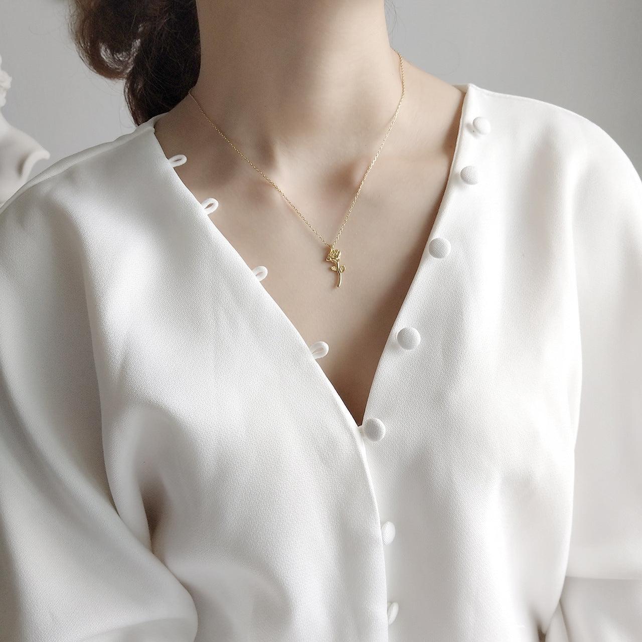 Rose Gold Necklace Jewelry | Daily Wear