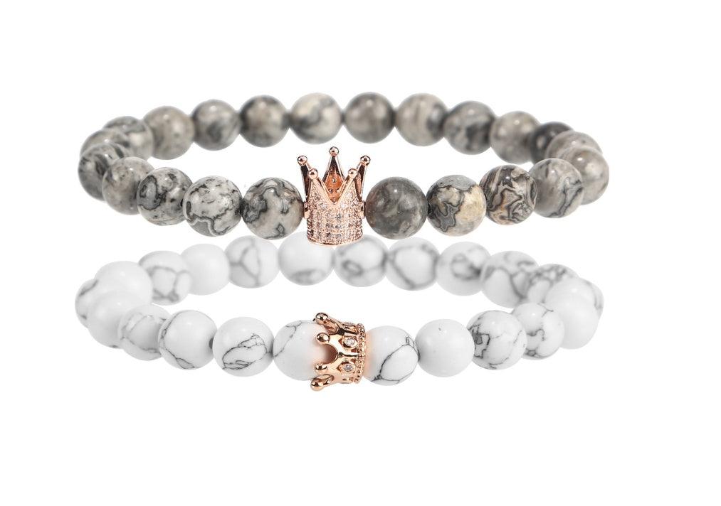 Volcanic Stone White Turquoise Bracelet | Yoga Collection B