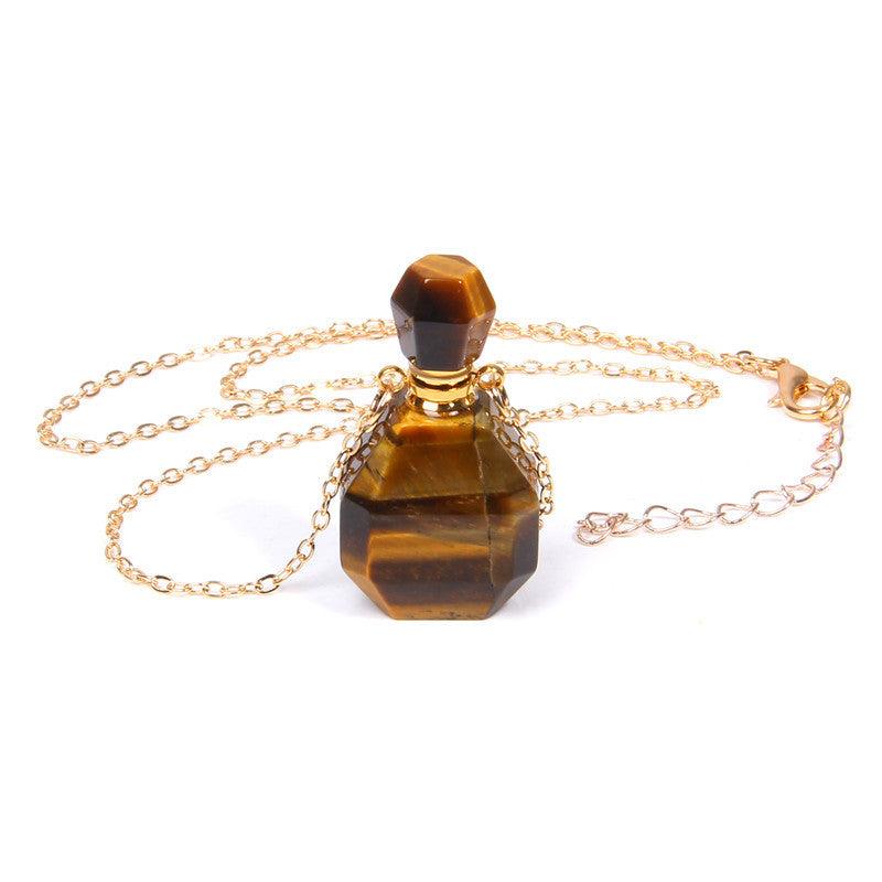Perfume Bottle Crystal Pendant Necklace | Women's Jewelry FI0641