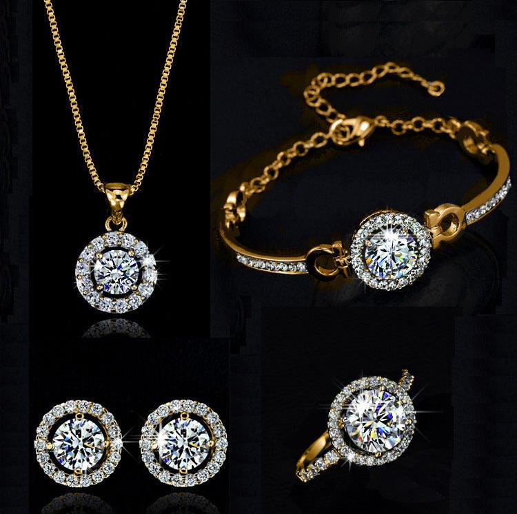 Elegant Versatile Jewelry Set | Daily Wear Gold Set of 4