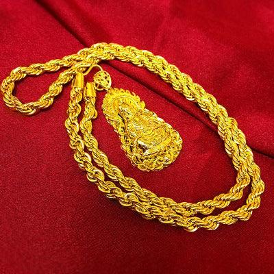 Hemp Rope Gold Necklace - Tarot Card Reader 1style