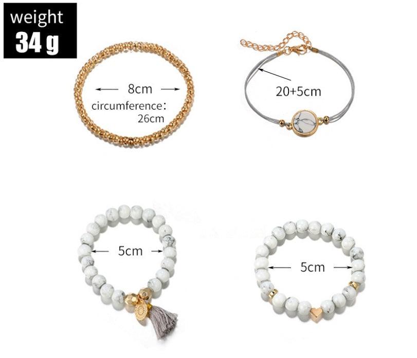 Geometric Hollow Fringed Pine Stone Bracelet | Daily Wear