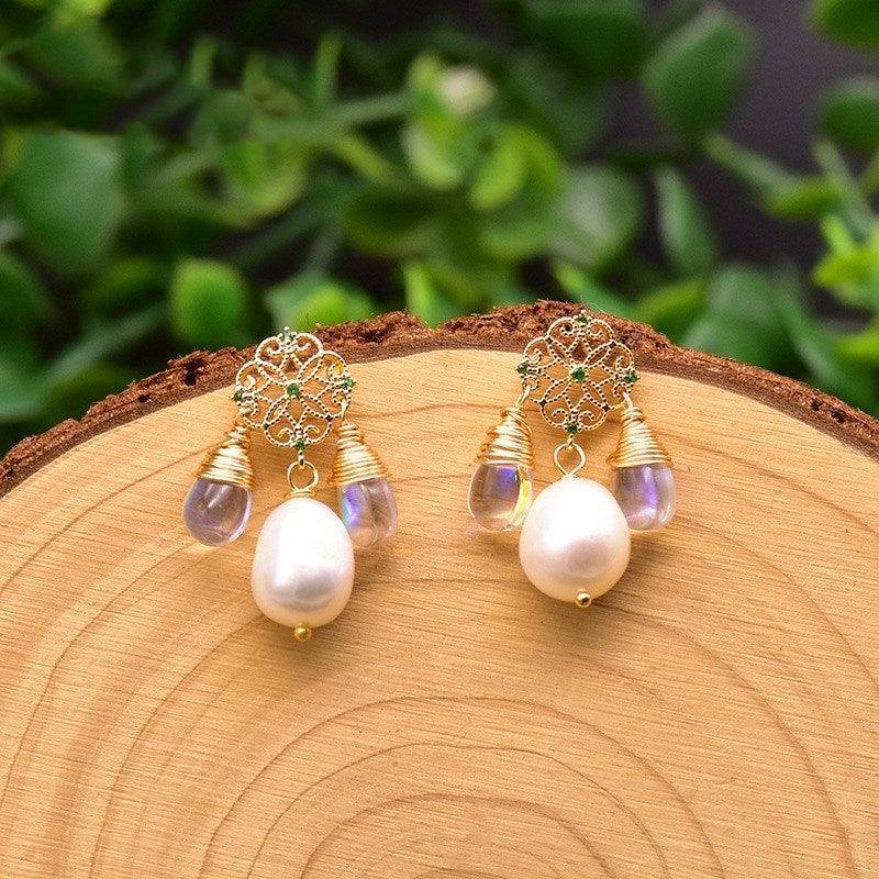 Natural Baroque Edison Pearl Earrings | Daily Wear Gold