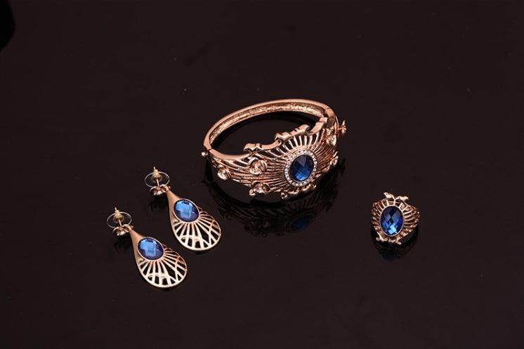 Peacock Rhinestone Two-Piece Necklace Set