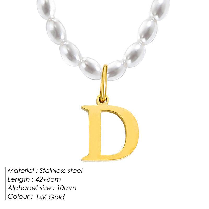 Elegant Alphabet Necklace | Daily Wear 2025 D 14K Gold