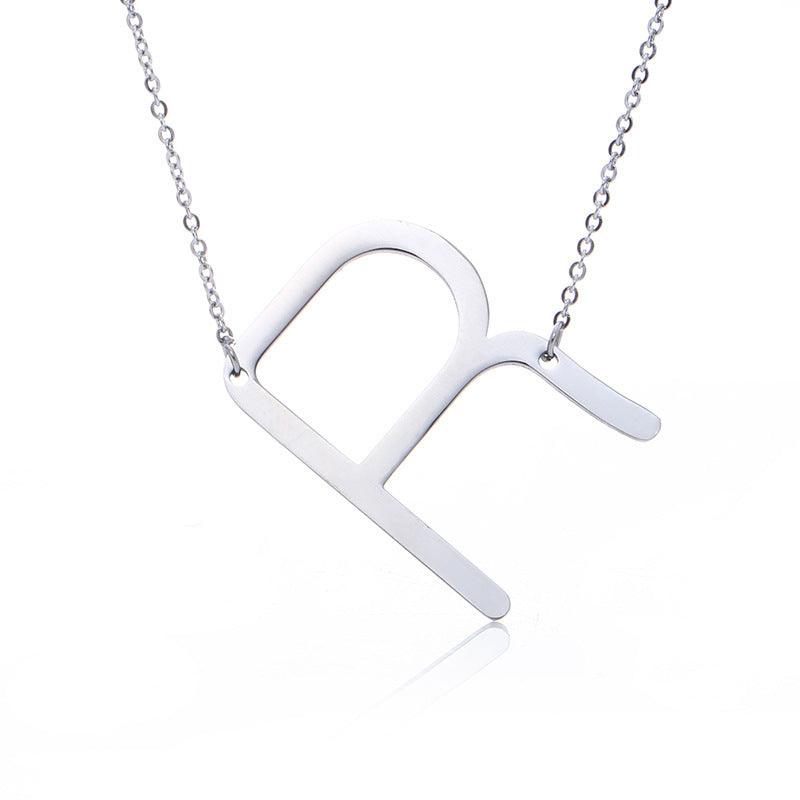 Initial Letter Pendant & Necklace | Gold Plated Silver R