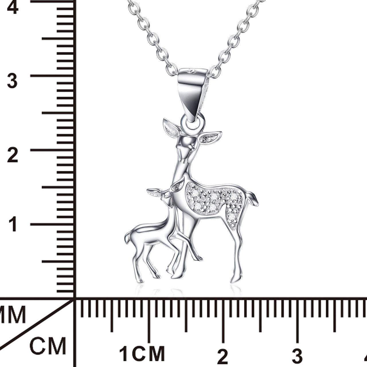 Fawn Pendant Necklace in 925 Sterling Silver