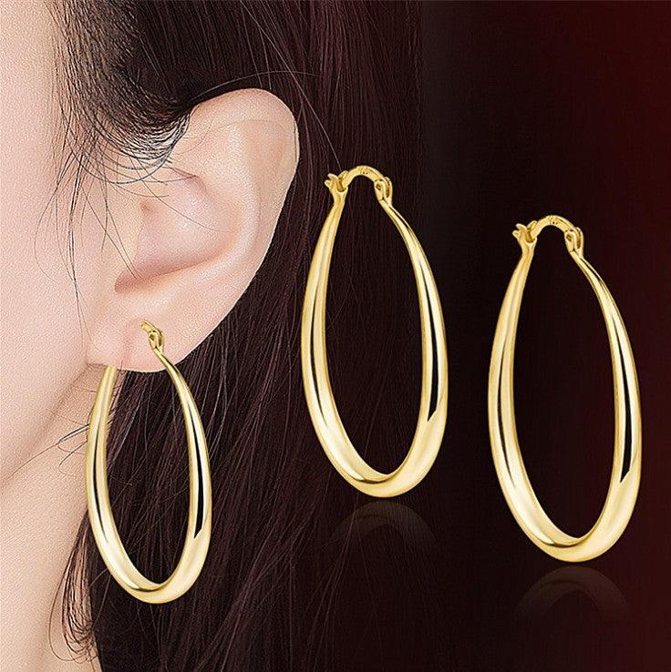Geometric Oval Earrings | Daily Wear