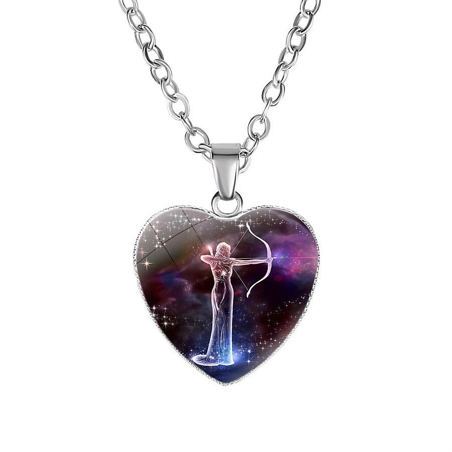 BoldlyBeautiful - Women's Zodiac Heart Pendant Necklace Jewelry - BoldlyBeautiful
