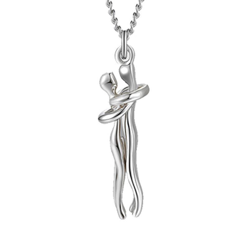 Love Hug Unisex Necklace | Fashion Jewelry Silver