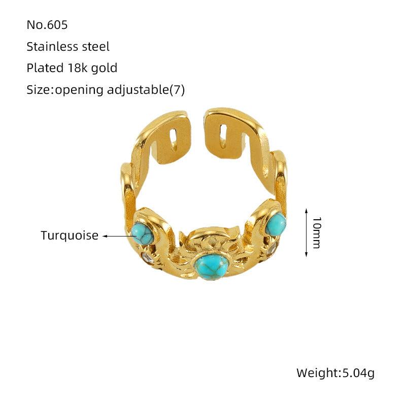 Inlaid Malachite Ring | Daily Wear D