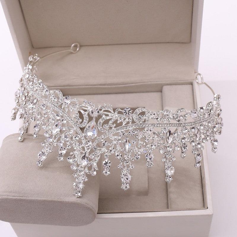 Silver Crystal Drop Bridal Jewelry Set | Wedding Collection