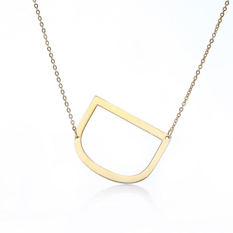 Initial Letter Pendant & Necklace | Gold Plated Gold D
