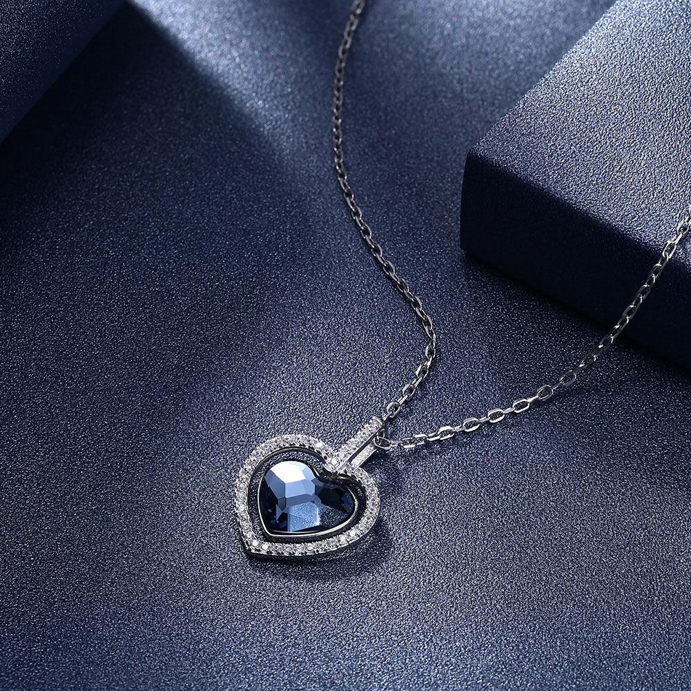 S925 Sterling Silver Crystal Necklace