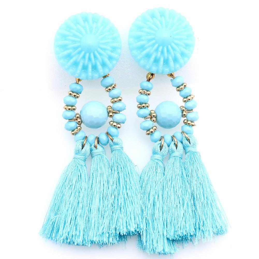 Tassel Earrings Earrings blue