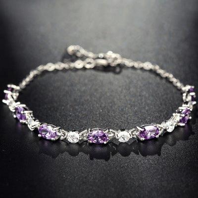 925 Sterling Silver Amethyst Bracelet | Daily Wear Purple