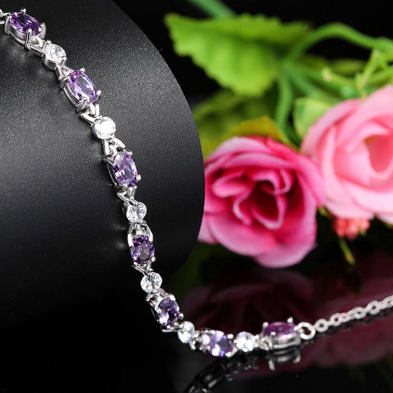 925 Sterling Silver Amethyst Bracelet | Daily Wear