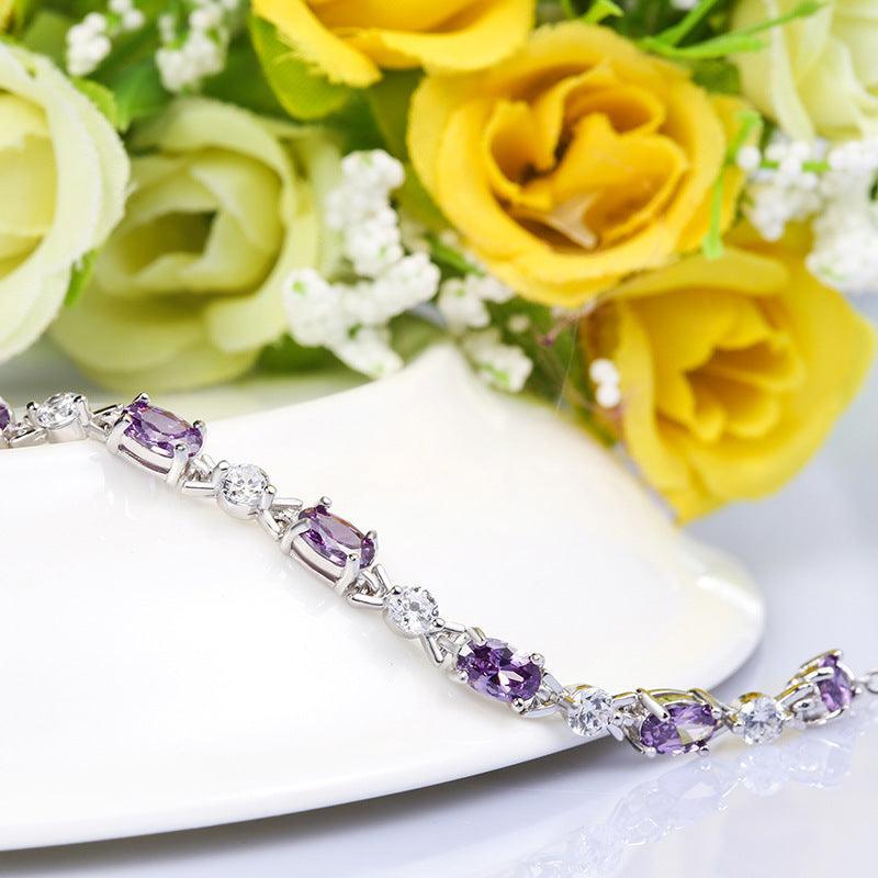 925 Sterling Silver Amethyst Bracelet | Daily Wear