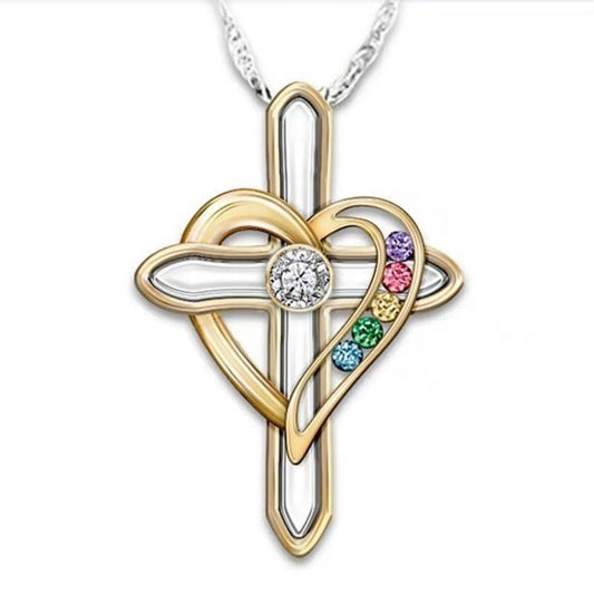 Jesus Cross Love Clavicle Chain - Daily Wear Cross love 1PC